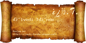 Ölvedi Tünde névjegykártya